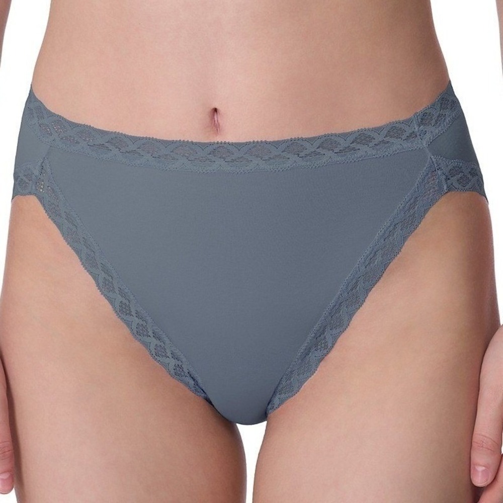 Natori Bliss Women French Cut Panties Blue XL Lace Trim Underwear Intimates NWT - Picture 1 of 5